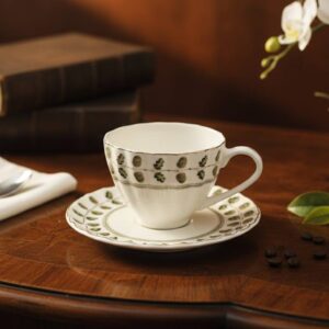 ست فنجان و نعلبکی 12 پارچه  با طلای 12 درصد هلندی گلدکیش طرح رویسا کد GK701108-2