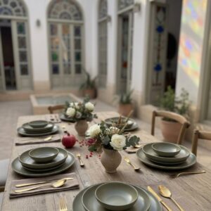 سرویس غذاخوری 4 پارچه B.V.Kطرح مجستیک کد 452704