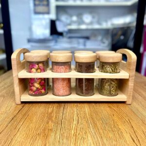 ست جاادویه‌ای چوبی ۴ عددی با درب چوبی