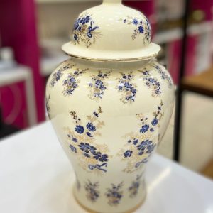 جینجر جار چینی لوکس وارداتی جینجر گل آبی وارداتی