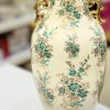 گلدان چینی وارداتی طرح دسته سبز