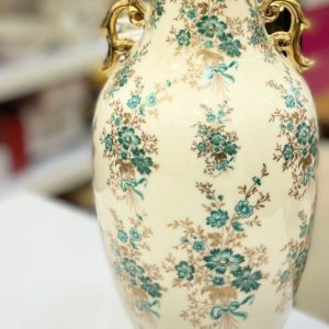 گلدان چینی وارداتی طرح دسته سبز