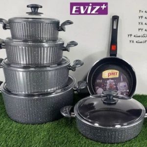 سرویس قابلمه 11 پارچه گرانیتی اویز مدل السا PMT