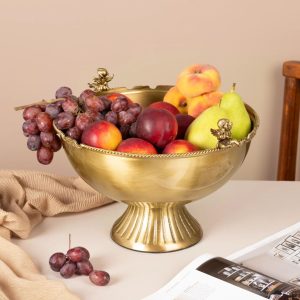 کاسه قدح بدون دسته برنجی بلزا طرح کوئین
