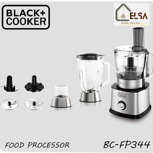 غذاساز چندکاره بلک کوکر مدل BC-FP344 با بدنه استیل
