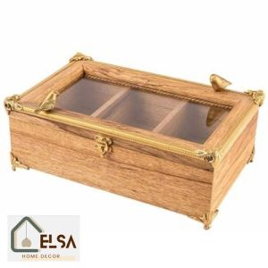 ظروف دکوری باکس مستطیل گلدن برد مدل GK829654 برند گلدکیش