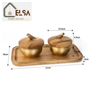 ست اردورخوری دو تیکه مدل گلدن برد GK829476 برند گلدکیش