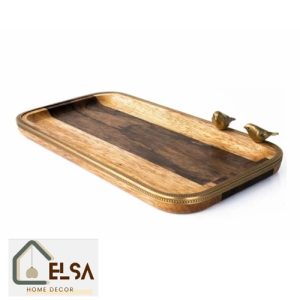 سینی مستطیل متوسط WOOD مدل GK829459