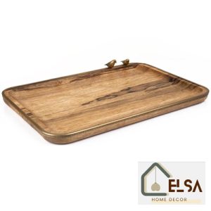 سینی مستطیل سایز کوچک WOOD مدل GK829443 گلدکیش