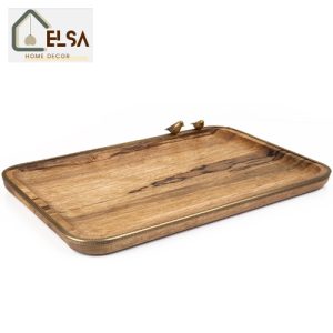سینی مستطیل سایز بزرگ WOOD مدل GK829444 گلدکیش