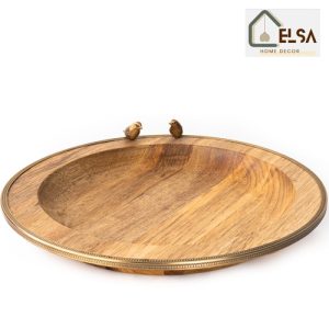سینی گرد بزرگ WOOD مدل GK829456