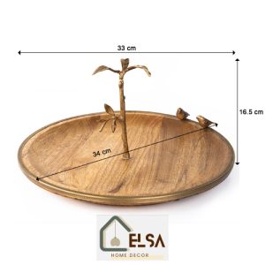 سینی گرد مدل گلدن برد GK829480 برند گلدکیش